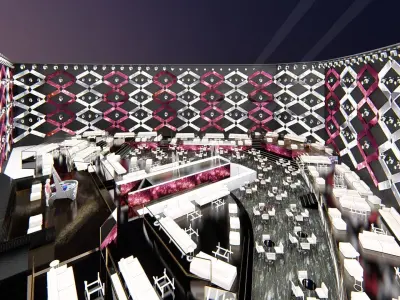  Modern Club Design concept Low-poly 3D model