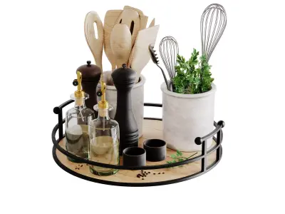 Kitchen Accessories Corona 3D model