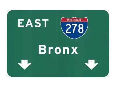 highway overhead sign  3D model