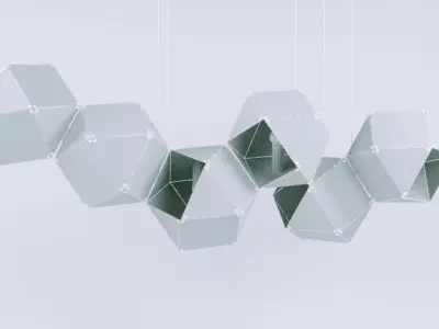 hanging chandelier WUNDERLICHT LOFT 3D model