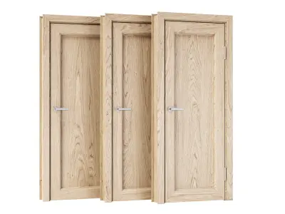 Wooden Door Set V2  3D model