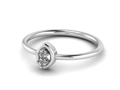 Jewelry Diamond Light Ring 05 3D print model