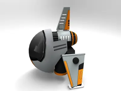 Drone low-impact Sci-fi  Low-poly 3D model