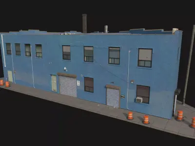 Urban New York Building Low-poly 3D model