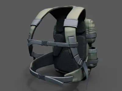 Backpack Camping scifi Generic camp bag 3D model