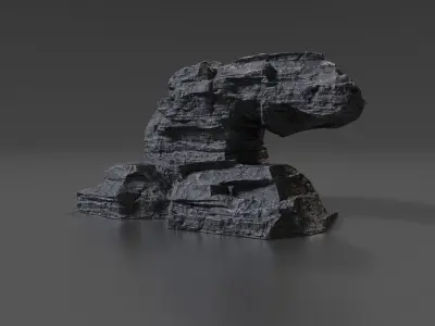 Cliff Rock 005 Low-poly 3D model