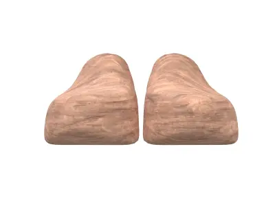 Wood Shoe v1 003 Low-poly 3D model
