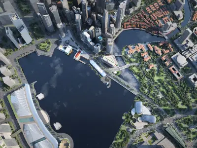 Singapore city  Singapore Downtown   3D model