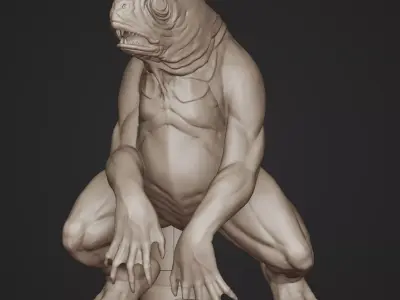 Deep One - statue  3D print model