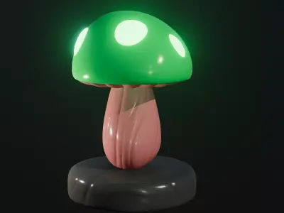 Mushroom light of Toad Free 3D print model