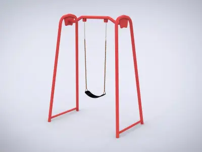 Playground for kids 3D model 7