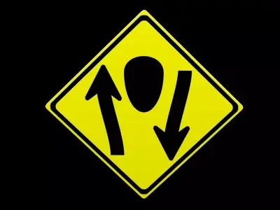 Street Sign Diamond Low-poly 3D model