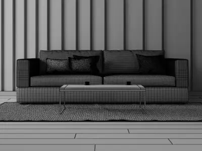 Sofa Set - Home Furniture 07 3D model