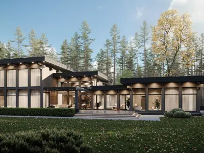 House in the forest 2 Low-poly 3D model