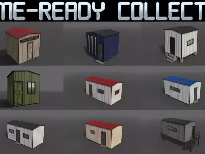 PBR Shed House A 3D Model Pack