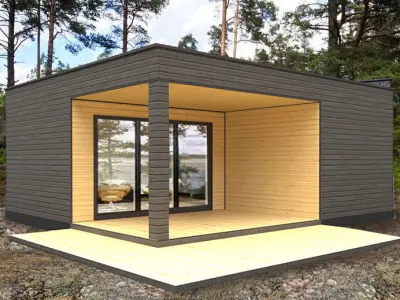 Modular office 3D model