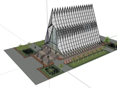 Architecture-Religion-God-Culture-Temple-0109 building with t... 3D model
