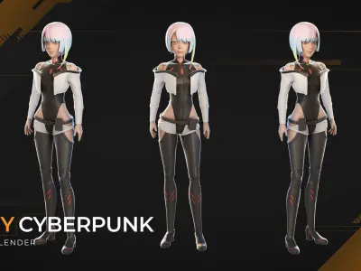 Lucy Cyberpunk Edgerunners 3D Model Character 3D model