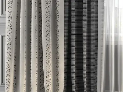 Curtain Set 233 3D model