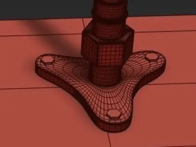Steampunk Extension Pole Light 3D model