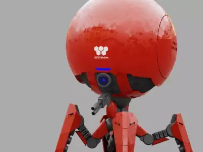 OCTOPUS DROID  rigged  3D model