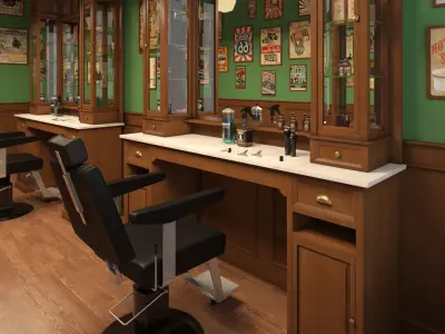 Barber Shop 3D model