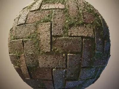 Interlocking Pavements Tileable PBR Material Texture