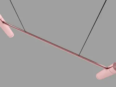 Chendelier wall light in rose gold 3D model