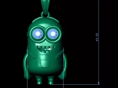 Golden Goggle Guardian Pendant 3D Printable Model  3D print model