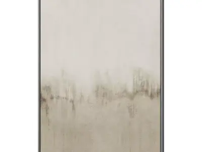 Set of 3 Abstract Paintings in Frames 3D model 156