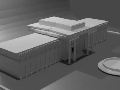 Building lincoln memorial 3D model