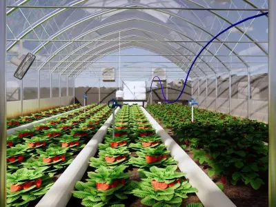 Agricultural Greenhouse Tent Frame -B7 3D model