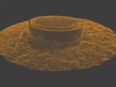 Photorealistic 3D scan of manhole Hatch cover Sewer Manhole Low-poly 3D model