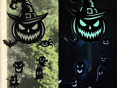 Glow in the Dark Halloween Mobile STL 3D print model