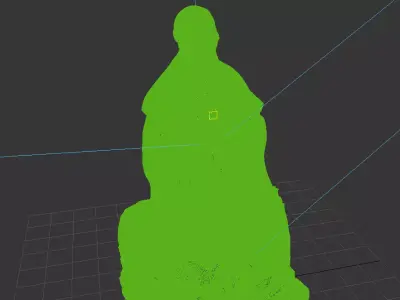 Deity Statue Sculpture11 3D model