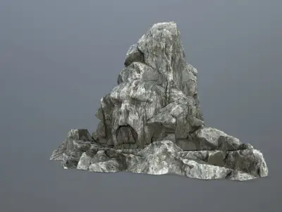 rock gate Low-poly 3D model