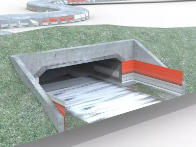 Tunnel Road Low-poly 3D model