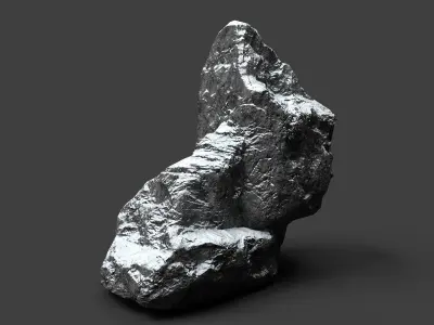 Snowy Rock 4-2 Low-poly 3D model