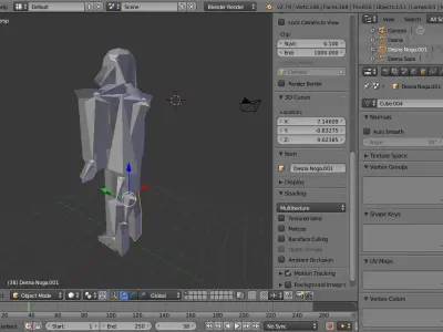 Very lowpoly rigged humanoid character Low-poly 3D model