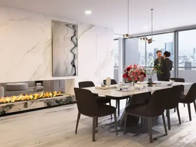 interior pent house universidad 1090 CDMX 3D model