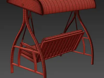 NOFI OUTDOOR SWING CHAIR White 3D model