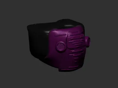 helmet high poly sculpt 3d printable  3D model 160