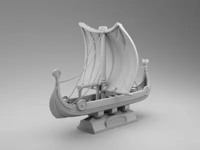 Vikings ship 3D print model