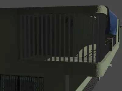 3D model of a simple house Low-poly 3D model
