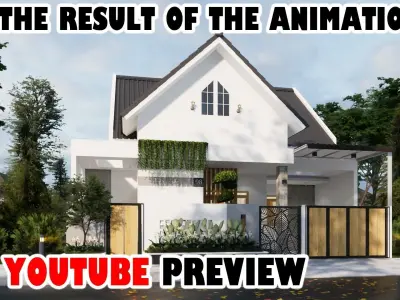 Sketchup enscape exterior and interior  ready for animation 3D model