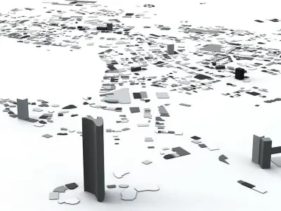 Panama City Streets and Buildings 3D model