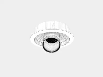 Adjustable recessed ceiling spotlights 3D model