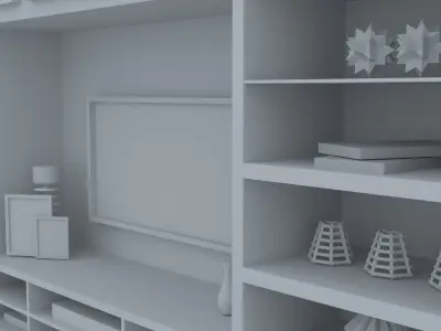 NEW MODERN TV STAND Low-poly 3D model