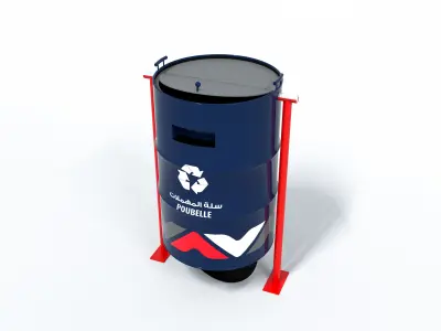 Trash can concept design 3D model