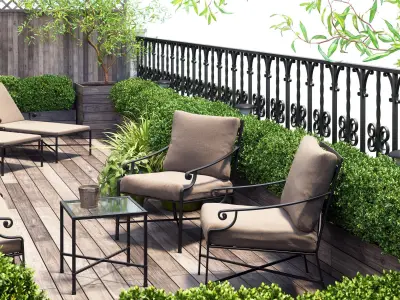 Terrace balcony penthouse 3D model